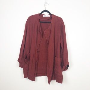 Zara // Linen Blazer